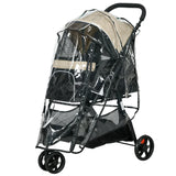 Detixy Haustierbuggy mit Regenschutz