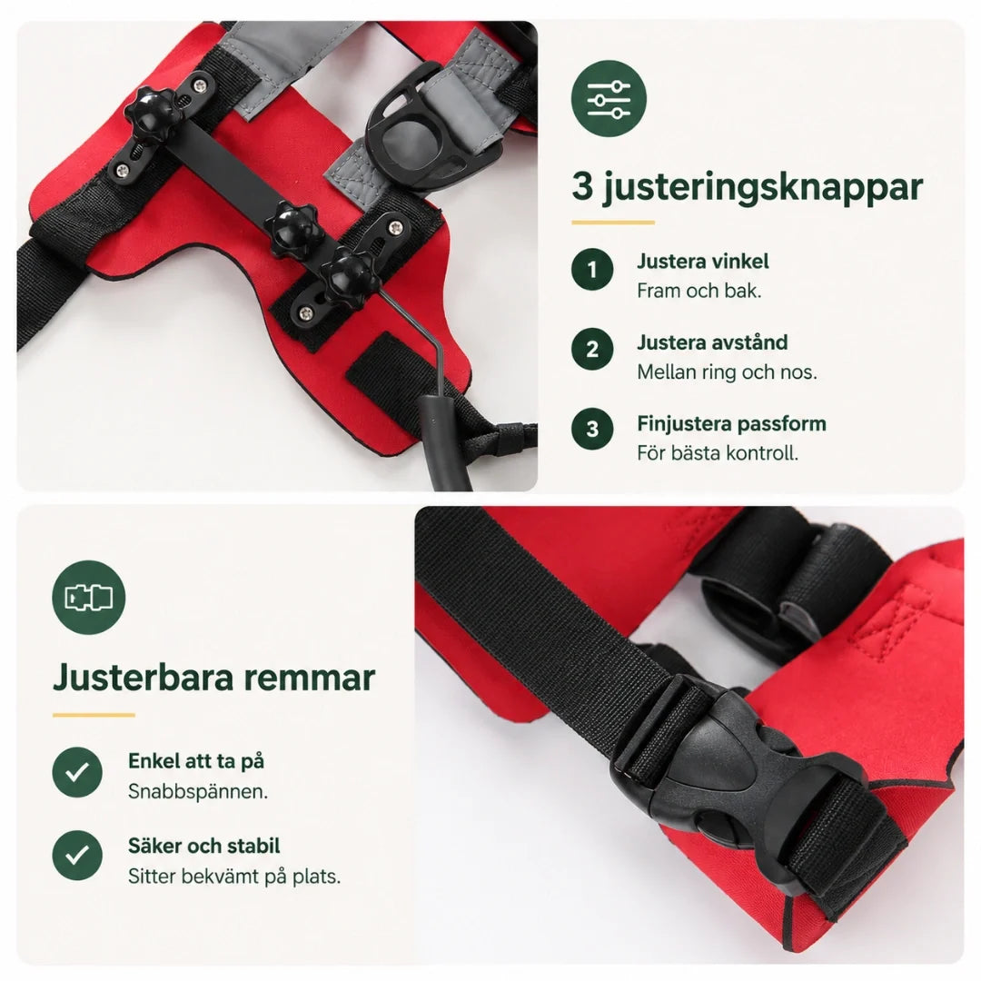 DogHalo protective harness with adjustment buttons for the right fit - Petifo