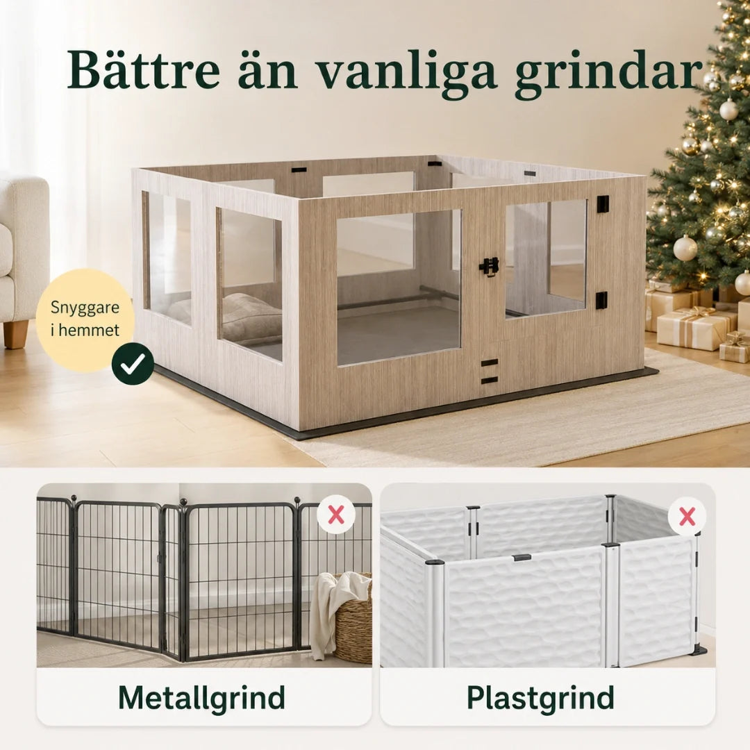 Dog Playpen with Window Panels gates - Petifo