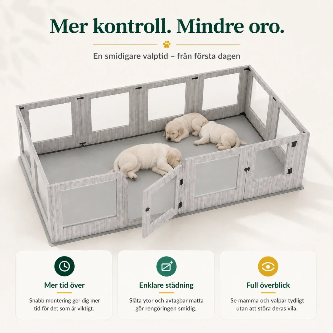 Dog Playpen with Window Panels more control - Petifo