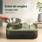 MealStream Water Fountain with Food Bowl easy to clean - Petifo