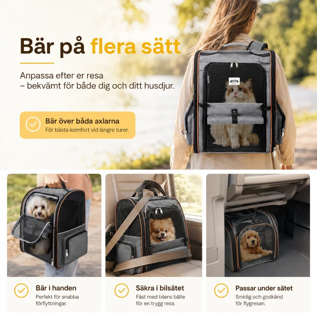 PetPacker Expandable Backpack airy feel - Petifo
