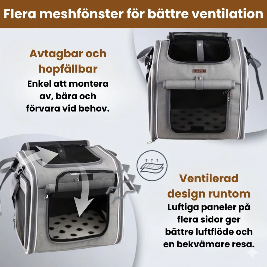 PetFuled Bike Bag Several mesh windows for better ventilation - Petifo
