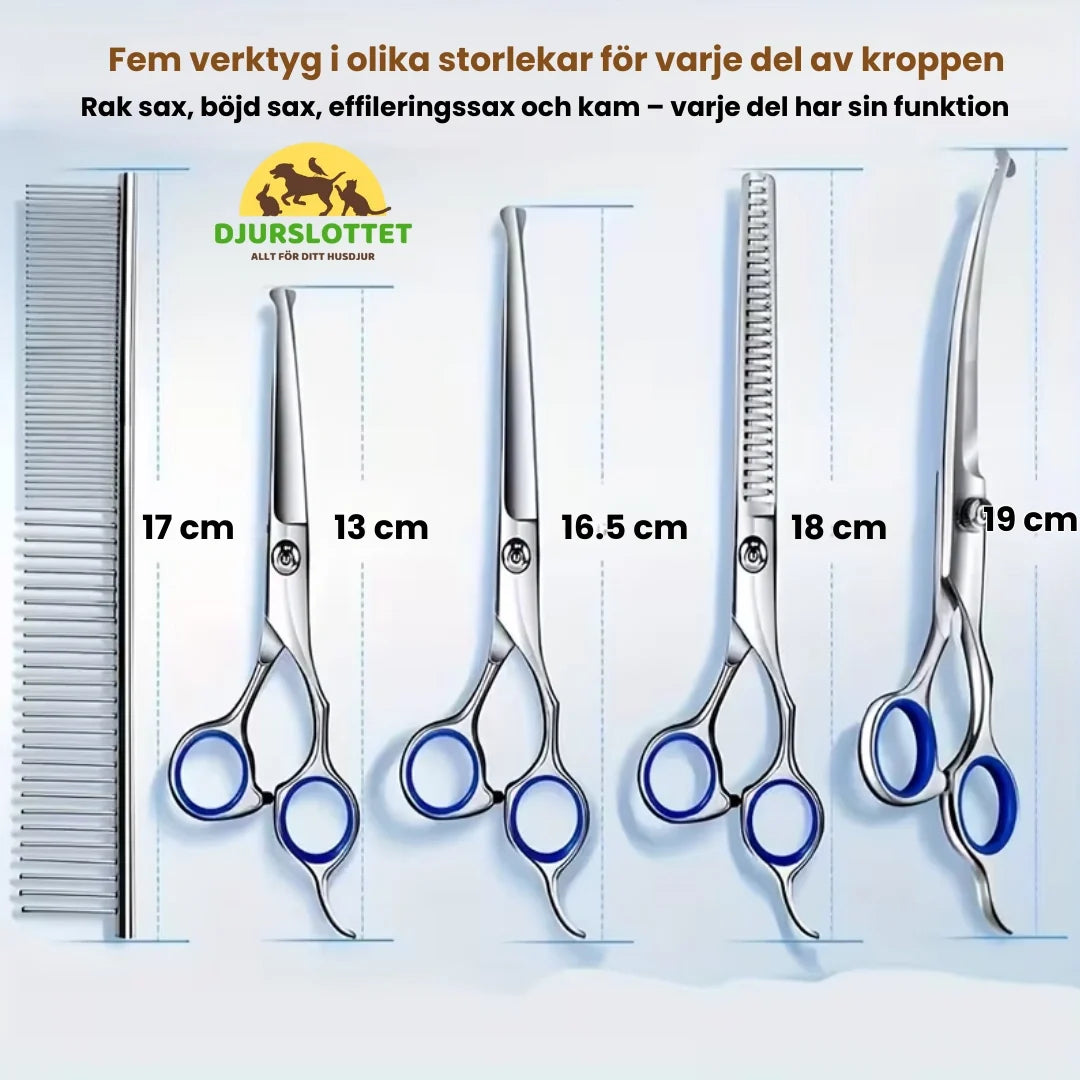 Product size of grooming kit for pets - Petifo