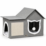 PawHut Katzenhaus mit Kratzbrett