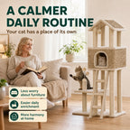 PawHut cat tree creating a calmer daily space for cats - Petifo