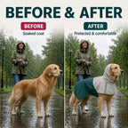 Before and after rain protection with the PawHut dog raincoat - Petifo