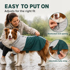 Adjustable neck and belly fit on the PawHut dog raincoat - Petifo