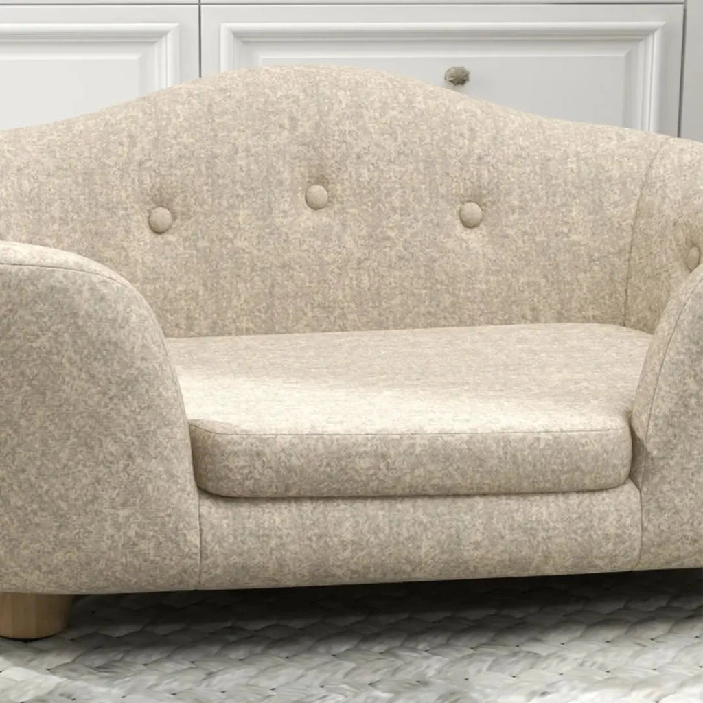 Seat cushion and backrest detail on the PawHut pet sofa - Petifo