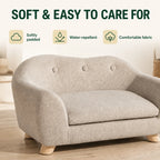 Soft padded surface and easy-care fabric on the PawHut pet sofa - Petifo