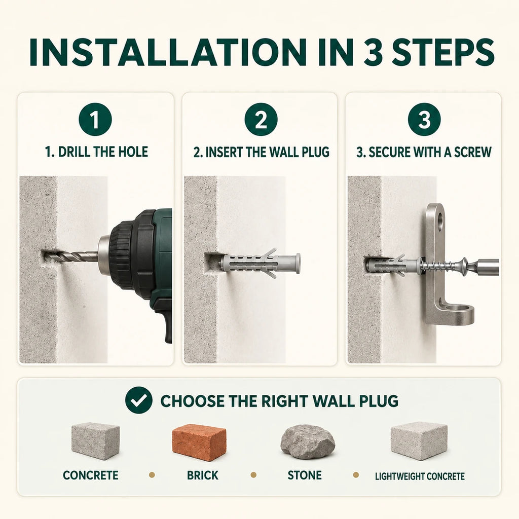 Three-step installation guide for the PawHut wall-mounted cat climbing set - Petifo