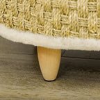 Close-up of a PawHut seagrass pet bed leg and non-slip foot - Petifo