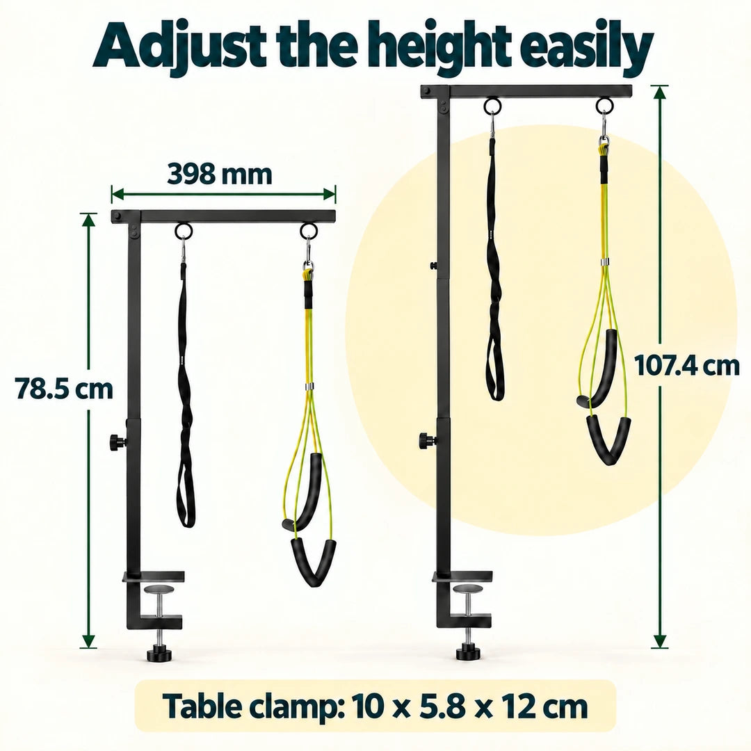 Pet Grooming Support Arm measurement diagram - Petifo